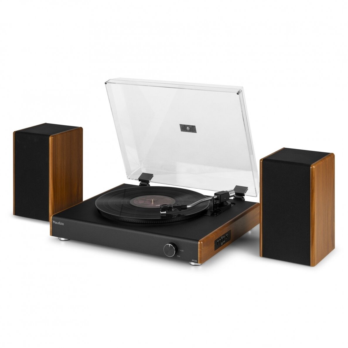 AUDIZIO RP-335 102.175 VINTAGE RECORD PLAYER WITH WOODEN SPEAKERS 2 AUDIZIO RP-335 102.175 VINTAGE RECORD PLAYER WITH WOODEN SPEAKERS 2