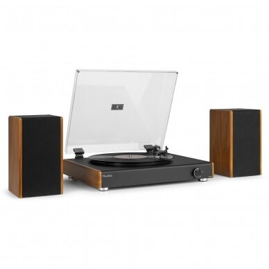 AUDIZIO RP-335 102.175 VINTAGE RECORD PLAYER WITH WOODEN SPEAKERS AUDIZIO RP-335 102.175 VINTAGE RECORD PLAYER WITH WOODEN SPEAKERS