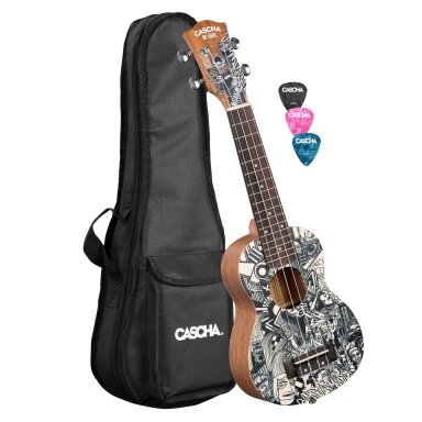 CASCHA HH-2601 ART SERIES SKETCH SOPRANO UKULELE