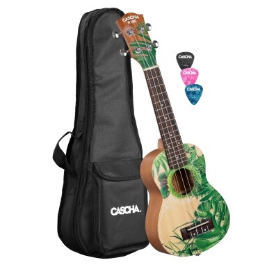 CASCHA HH-2602 ART SERIES LEAFY SOPRANO UKULELE