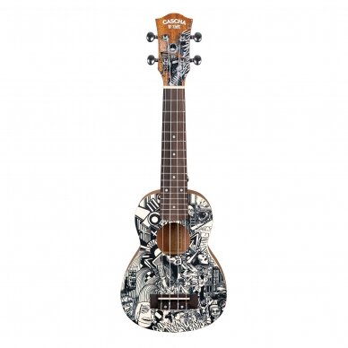 CASCHA HH-2601 ART SERIES SKETCH SOPRANO UKULELE 1 CASCHA HH-2601 ART SERIES SKETCH SOPRANO UKULELE 1