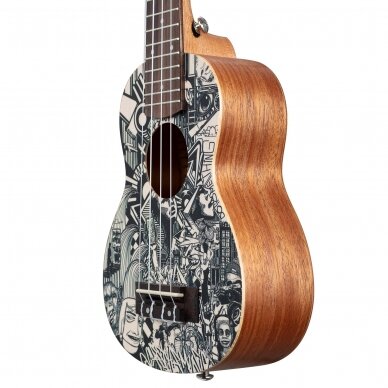 CASCHA HH-2601 ART SERIES SKETCH SOPRANO UKULELE 8