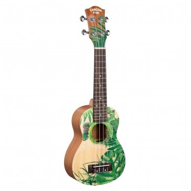 SOPRANINĖ UKULELĖ CASCHA HH-2602 ART SERIES LEAFY 2 SOPRANINĖ UKULELĖ CASCHA HH-2602 ART SERIES LEAFY 2