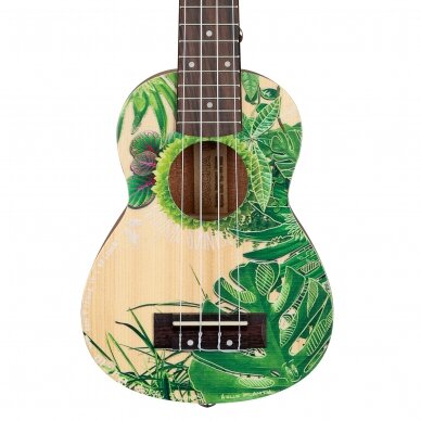 SOPRANINĖ UKULELĖ CASCHA HH-2602 ART SERIES LEAFY 7