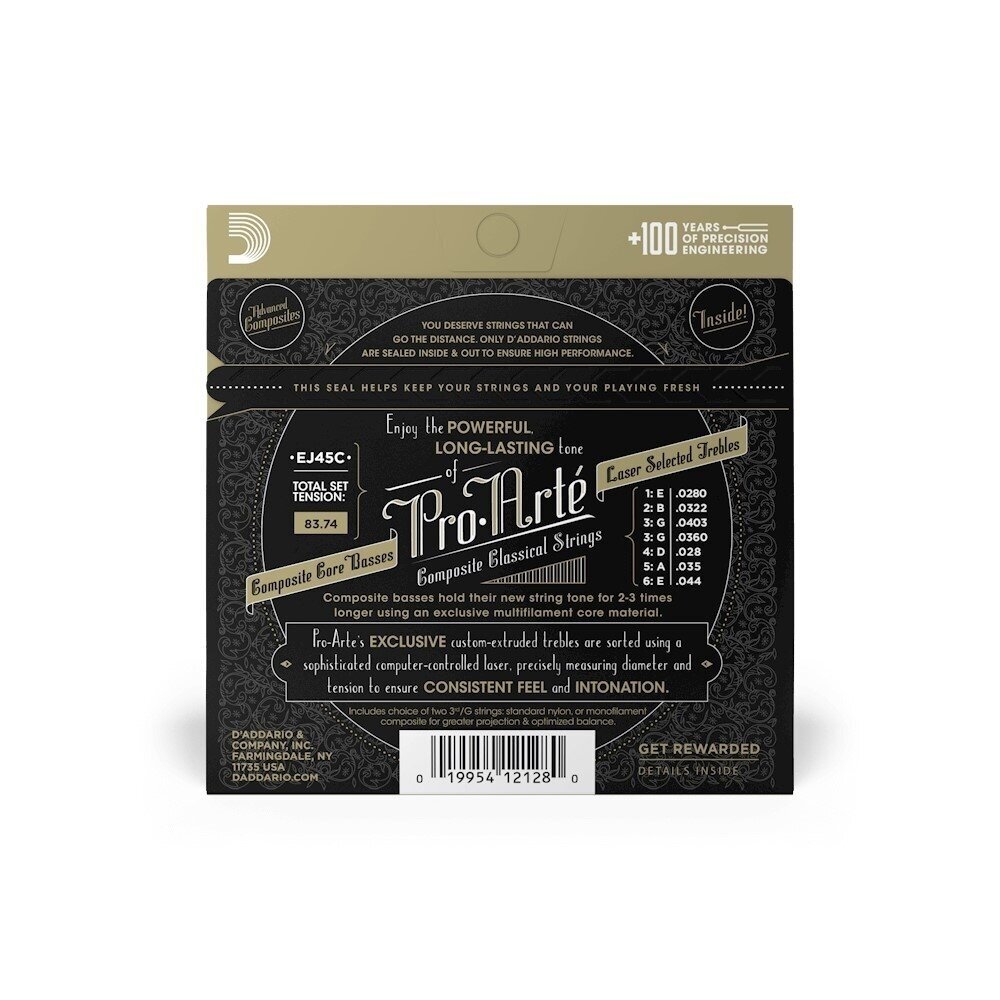 STYGOS KLASIKINEI GITARAI D'ADDARIO EJ-45C 1 STYGOS KLASIKINEI GITARAI D'ADDARIO EJ-45C 1