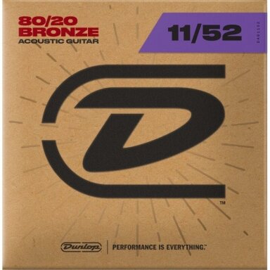 DUNLOP DAB-1152 80/20 BRONZE ACOUSTIC GUITAR STRINGS