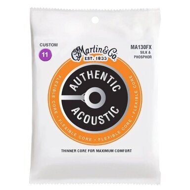 MARTIN MA-130FX AUTHENTIC ACOUSTIC FLEXIBLE CORE STRING SET
