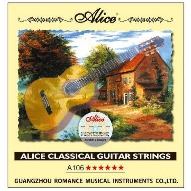 STYGŲ KOMPLEKTAS KLASIKINEI GITARAI ALICE A106 (28-44)