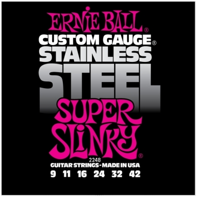 STYGOS ELEKTRINEI GITARAI ERNIE BALL 2248 SUPER SLINKY .009 - .042 STYGOS ELEKTRINEI GITARAI ERNIE BALL 2248 SUPER SLINKY .009 - .042