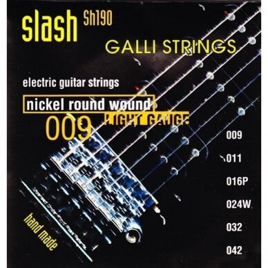 GALLI SH-190 SLASH LIGHT GAUGE ELECTRIC GUITAR STRING SET GALLI SH-190 SLASH LIGHT GAUGE ELECTRIC GUITAR STRING SET