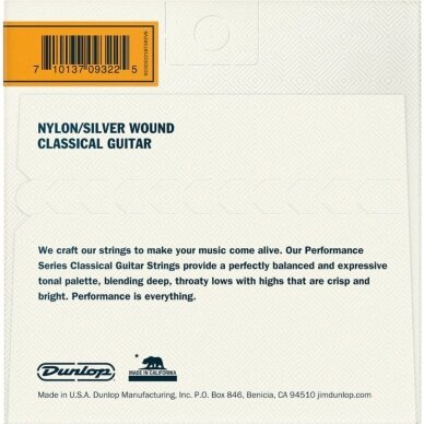 STYGOS KLASIKINEI GITARAI JIM DUNLOP DCV-100NS NORMAL TENSION CLASSICAL GUITAR STRINGS 1