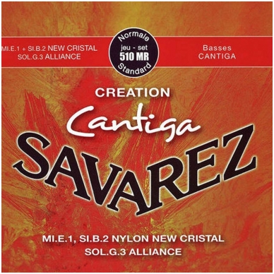 Stygos klasikinei gitarai Savarez 510-MR Creation Cantiga