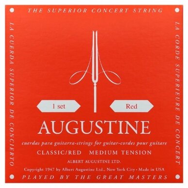 AUGUSTINE AU-CLRD RED STRING SET FOR CLASSIC GUITAR
