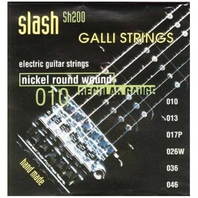 STYGŲ KOMPLEKTAS ELEKTRINEI GITARAI GALLI SH-200 SLASH STYGŲ KOMPLEKTAS ELEKTRINEI GITARAI GALLI SH-200 SLASH