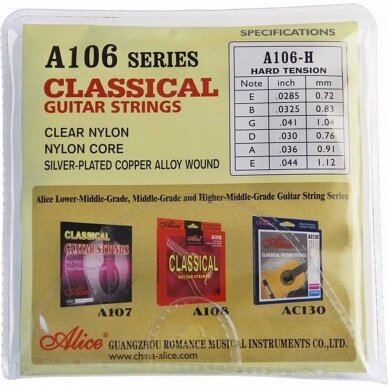 ALICE A106 (28-44) CLASSIC GUITAR STRINGS 1