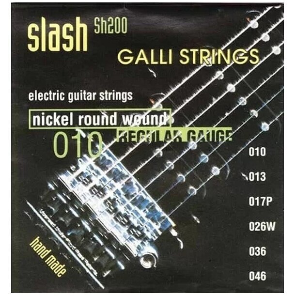 STYGŲ KOMPLEKTAS ELEKTRINEI GITARAI GALLI SH-200 SLASH STYGŲ KOMPLEKTAS ELEKTRINEI GITARAI GALLI SH-200 SLASH