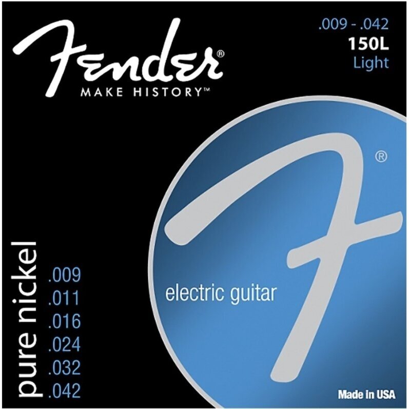 STYGŲ KOMPLEKTAS ELEKTRINEI GITARAI FENDER 150-L LIGHT PURE NICKEL STYGŲ KOMPLEKTAS ELEKTRINEI GITARAI FENDER 150-L LIGHT PURE NICKEL