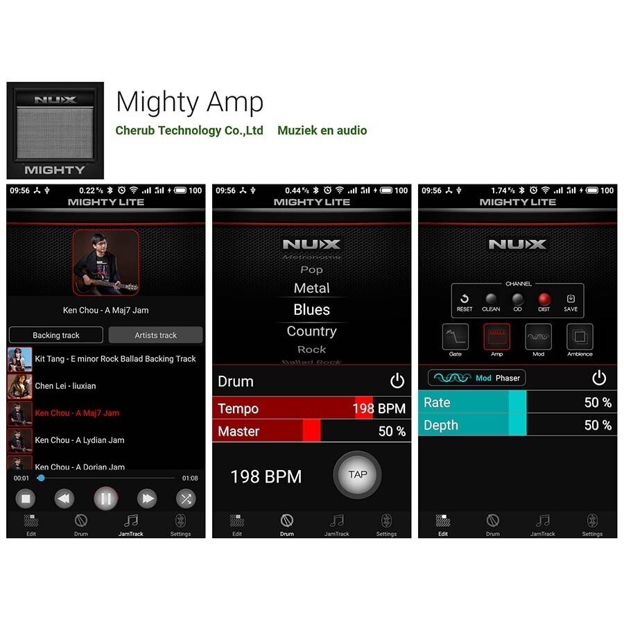 NUX MIGHTY-LMK2 DESKTOP GUITAR AMPLIFIER WITH BLUETOOTH 10