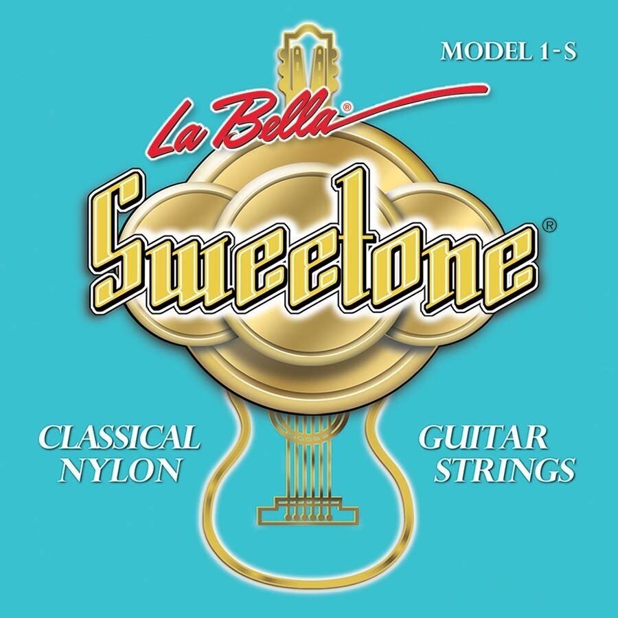 STYGŲ KOMPLEKTAS KLASIKINEI GITARAI LA BELLA L-1-S SWEETONE VIDUTINIO TEMPIMO 1