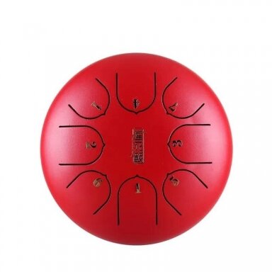 HLURU TC8-6-RED 6" 8-NOTE TONGUE DRUM