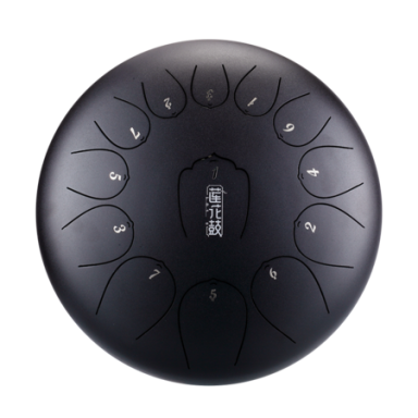 HLURU THL13-12-INKBLACK 12" 13-NOTES TONGUE DRUM