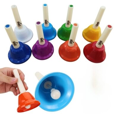 V-TONE RR-8 SET OF COLORFUL DIATONIC HAND BELLS