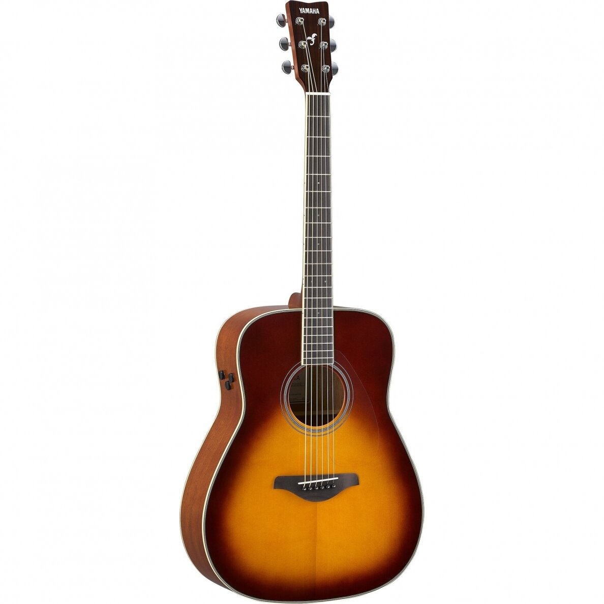 TRANSAKUSTINĖ GITARA SU PAJUNGIMU YAMAHA FG-TA-BS RUDA SU PERĖJIMU TRANSAKUSTINĖ GITARA SU PAJUNGIMU YAMAHA FG-TA-BS RUDA SU PERĖJIMU