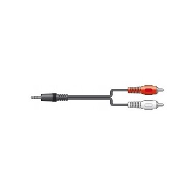 Tronios 3.5mm stereo plug - 2 x RCA phono plugs, 1.2m, bulk packed in 75s 104.984