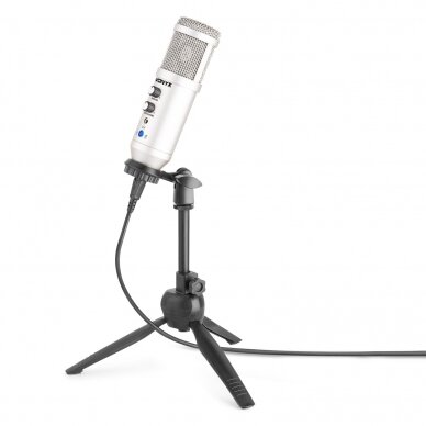 USB MIKROFONAS SU PRIEDAIS VONYX CM320S 173.552 SIDABRINIS 1 USB MIKROFONAS SU PRIEDAIS VONYX CM320S 173.552 SIDABRINIS 1