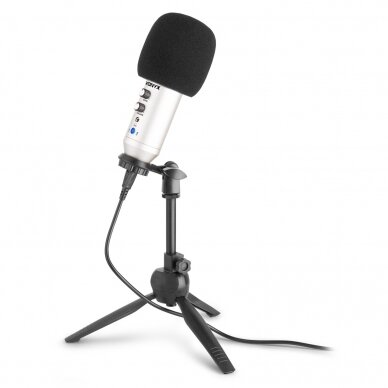 USB MIKROFONAS SU PRIEDAIS VONYX CM320S 173.552 SIDABRINIS 2