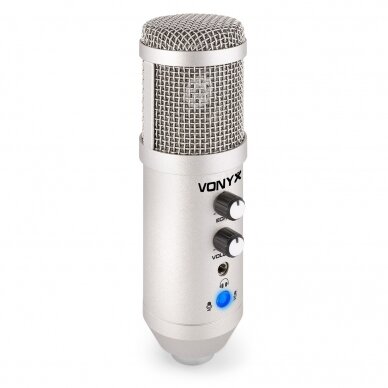 USB MIKROFONAS SU PRIEDAIS VONYX CM320S 173.552 SIDABRINIS 5 USB MIKROFONAS SU PRIEDAIS VONYX CM320S 173.552 SIDABRINIS 5