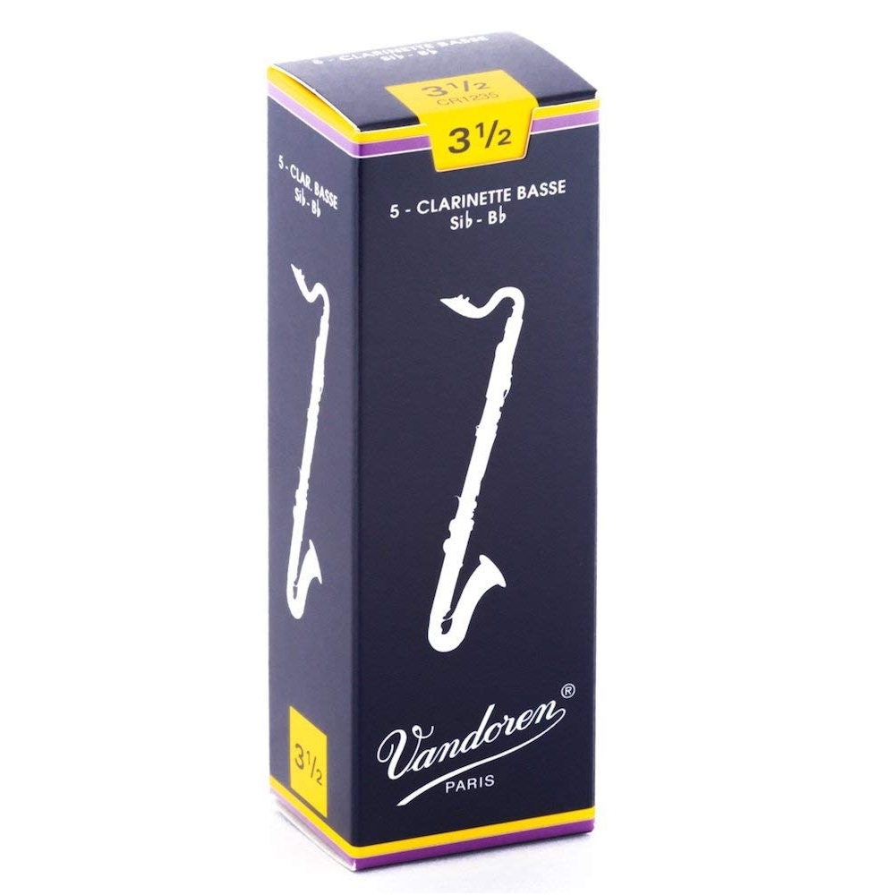Vandoren CR-1235 Traditional Sib-Bb Bass Clarinet Reed 3.5 (1 Pc) Vandoren CR-1235 Traditional Sib-Bb Bass Clarinet Reed 3.5 (1 Pc)