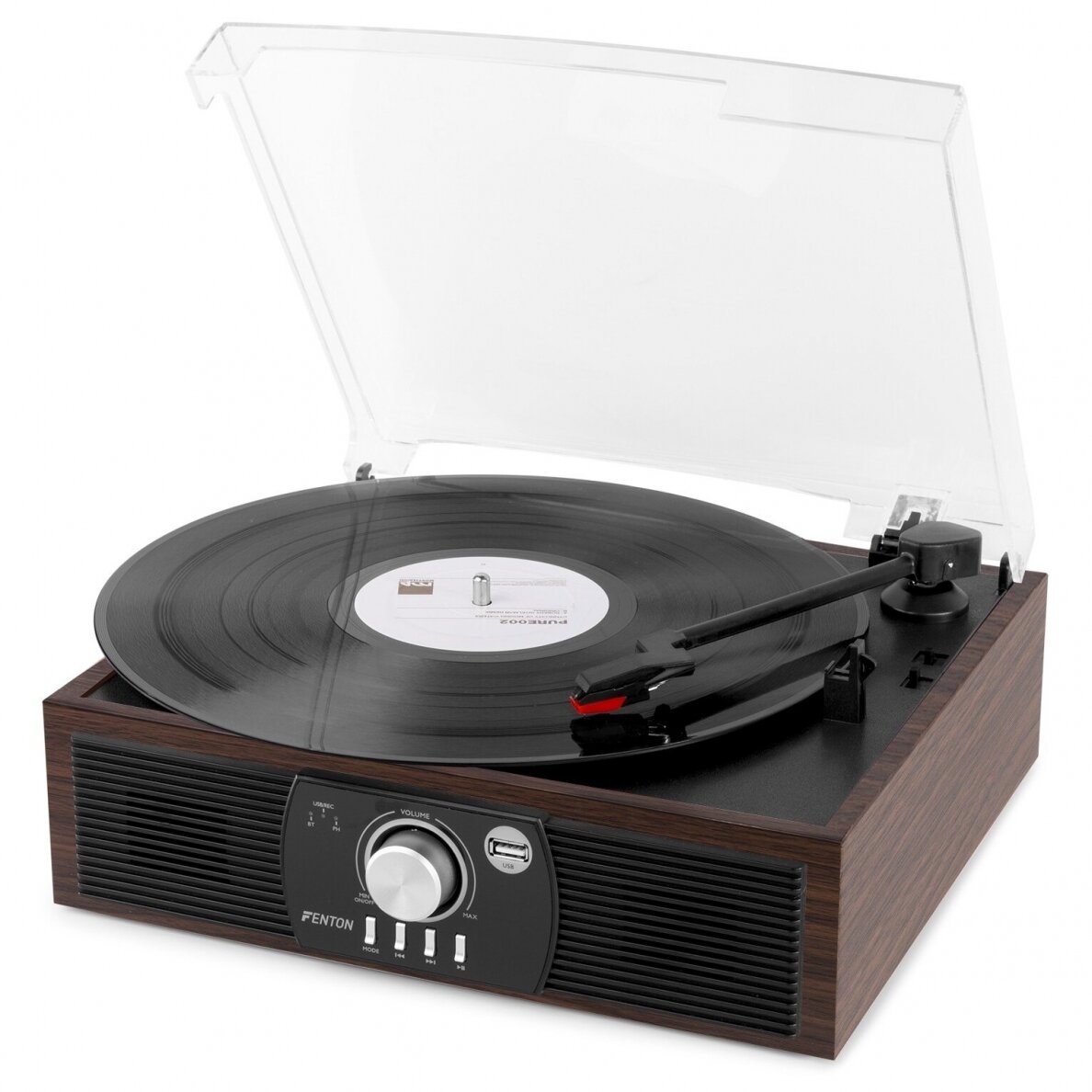 VINILINIŲ PLOKŠTELIŲ GROTUVAS FENTON RP-175 DW DARKWOOD USB 102.140 2