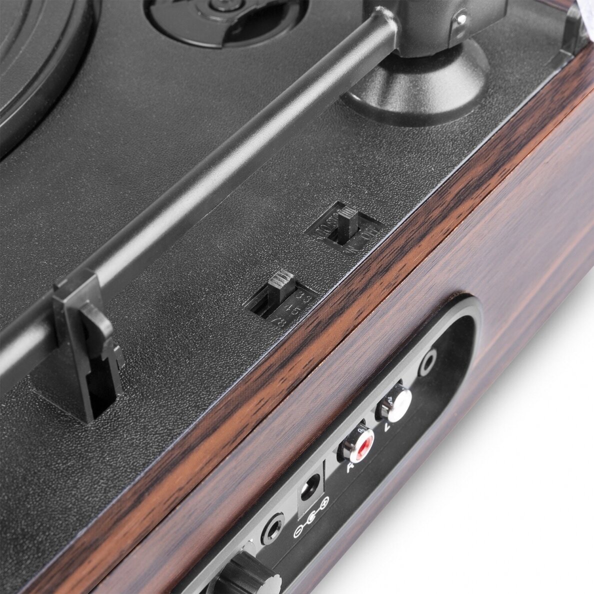 FENTON RP-170D RECORD PLAYER WITH RECORD STORAGE CASE DARK WOOD 102.166 7 FENTON RP-170D RECORD PLAYER WITH RECORD STORAGE CASE DARK WOOD 102.166 7