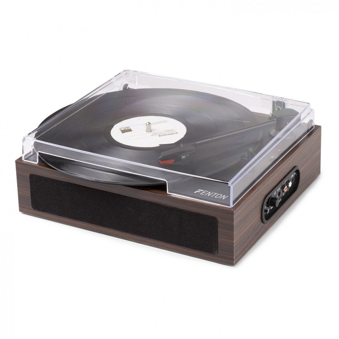 FENTON RP-170D RECORD PLAYER WITH RECORD STORAGE CASE DARK WOOD 102.166 3 FENTON RP-170D RECORD PLAYER WITH RECORD STORAGE CASE DARK WOOD 102.166 3