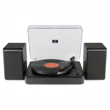 AUDIZIO RP-330 RECORD PLAYER HQ BLACK WITH SPEAKERS 102.178 1