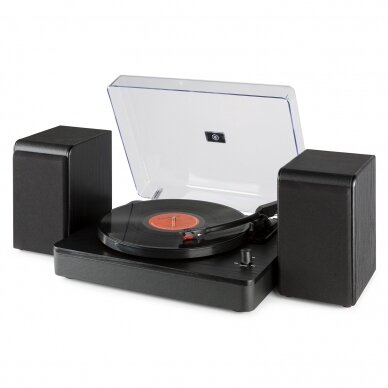 AUDIZIO RP-330 RECORD PLAYER HQ BLACK WITH SPEAKERS 102.178 2