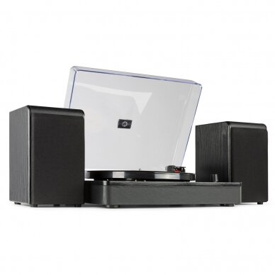 AUDIZIO RP-330 RECORD PLAYER HQ BLACK WITH SPEAKERS 102.178 3