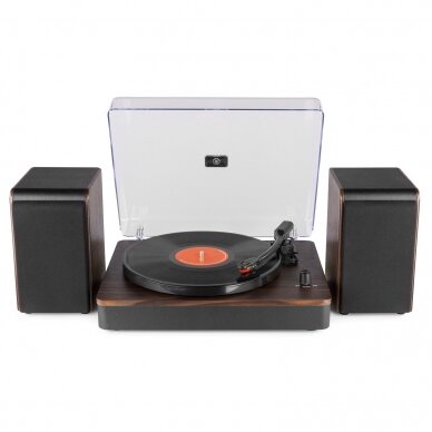 AUDIZIO RP-330D RECORD PLAYER HQ WITH SPEAKERS DARK WOOD 102.179 1