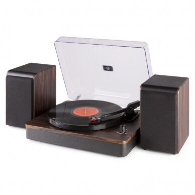 AUDIZIO RP-330D RECORD PLAYER HQ WITH SPEAKERS DARK WOOD 102.179 2