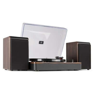 AUDIZIO RP-330D RECORD PLAYER HQ WITH SPEAKERS DARK WOOD 102.179 3