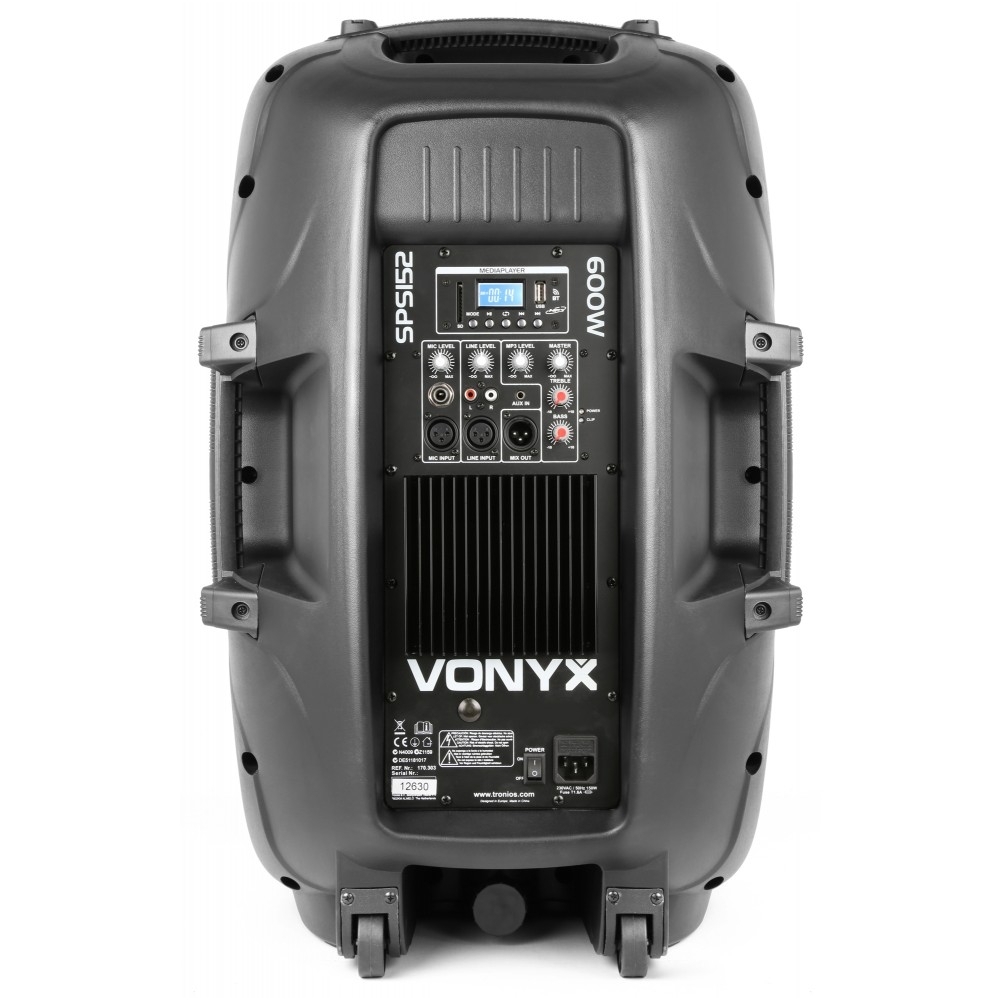 Vonyx SPS152 Active Speaker 15" SD/USB/MP3/BT with Stand 2