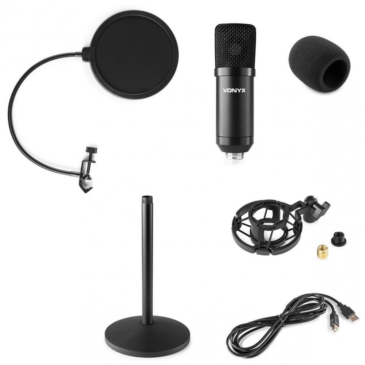VONYX CMTS300 STUDIO MICROPHONE SET BLACK 173.518 1 VONYX CMTS300 STUDIO MICROPHONE SET BLACK 173.518 1