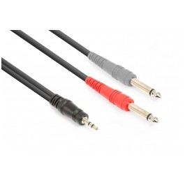 Vonyx Cable 3.5mm Stereo - 2x 6.3mm Mono 3m 177.770