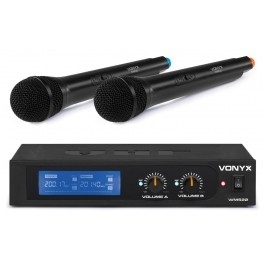 Vonyx WM522 VHF 2-Channel Microphone Set with 2 Handhelds 179.232 Vonyx WM522 VHF 2-Channel Microphone Set with 2 Handhelds 179.232