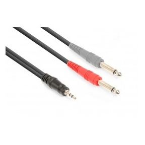 Vonyx Cable 3.5mm Stereo - 2x 6.3mm Mono 1.5m 177.768