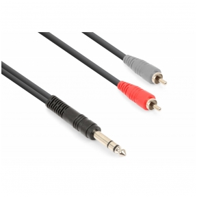 Vonyx Cable 6.3mm Stereo- 2 RCA Male 3m