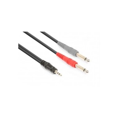 Vonyx Cable 3.5mm Stereo - 2x 6.3mm Mono 1.5m 177.768
