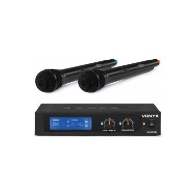 Vonyx WM522 VHF 2-Channel Microphone Set with 2 Handhelds 179.232