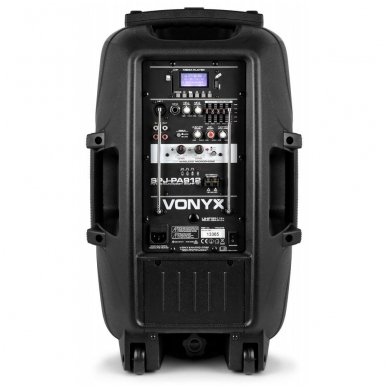 Vonyx SPJ-PA912 Portable Sound System ABS 12" 2 UHF/USB/MP3 170.075 3